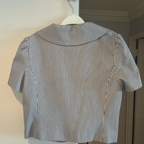 A.B.S. Puff Sleeve Striped Blazer - Picture 3 of 9